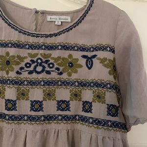 Embroidered Babydoll Top